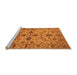 Sideview of Machine Washable Oriental Orange Traditional Area Rugs, wshurb2982org