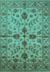 Oriental Turquoise Traditional Rug, urb2982turq