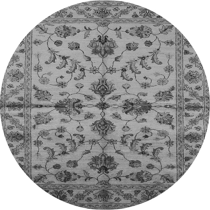 Round Oriental Gray Traditional Rug, urb2982gry