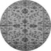 Round Oriental Gray Traditional Rug, urb2982gry