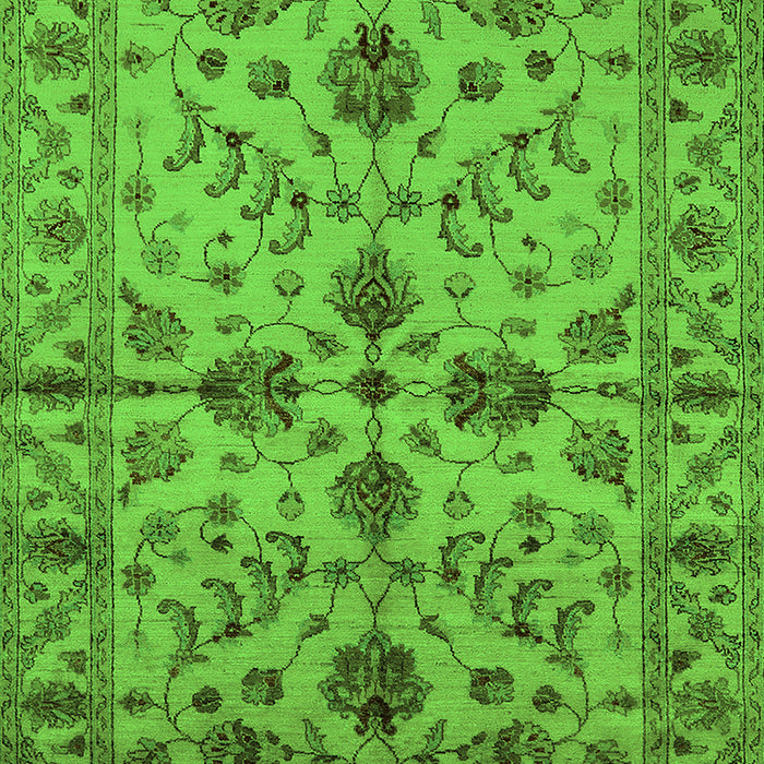Oriental Green Traditional Rug, urb2982grn