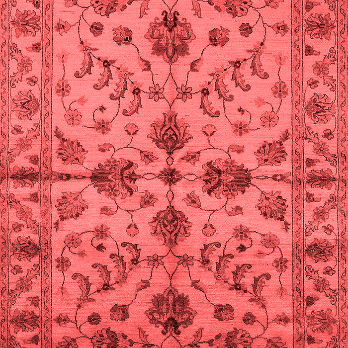 Machine Washable Oriental Red Traditional Rug, wshurb2982red
