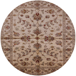 Round Machine Washable Industrial Modern Sienna Brown Rug, wshurb2982