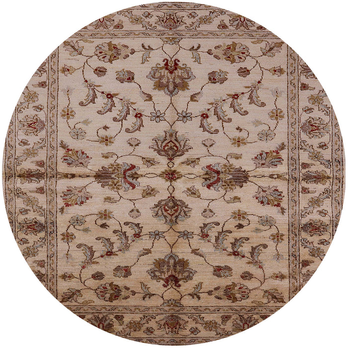Round Machine Washable Industrial Modern Sienna Brown Rug, wshurb2982
