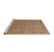 Sideview of Machine Washable Industrial Modern Brown Sand Brown Rug, wshurb2983