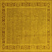 Square Oriental Yellow Industrial Rug, urb2983yw