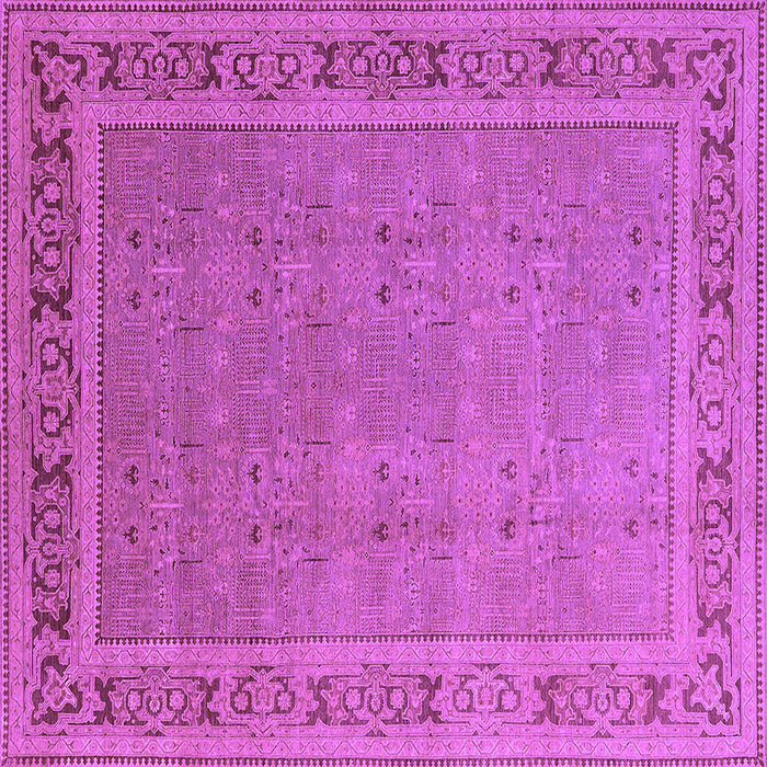 Square Machine Washable Oriental Purple Industrial Area Rugs, wshurb2983pur