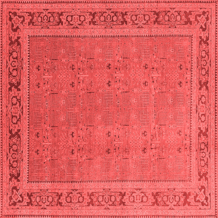 Machine Washable Oriental Red Industrial Rug, wshurb2983red