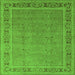 Square Oriental Green Industrial Rug, urb2983grn