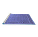 Sideview of Machine Washable Oriental Blue Industrial Rug, wshurb2983blu