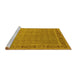 Sideview of Machine Washable Oriental Yellow Industrial Rug, wshurb2983yw