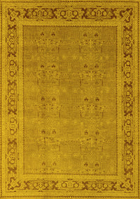 Oriental Yellow Industrial Rug, urb2983yw