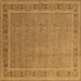 Square Oriental Brown Industrial Rug, urb2983brn