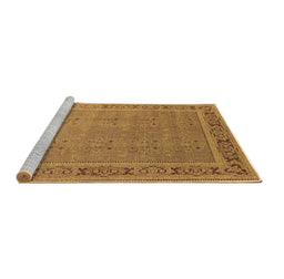 Sideview of Machine Washable Oriental Brown Industrial Rug, wshurb2983brn