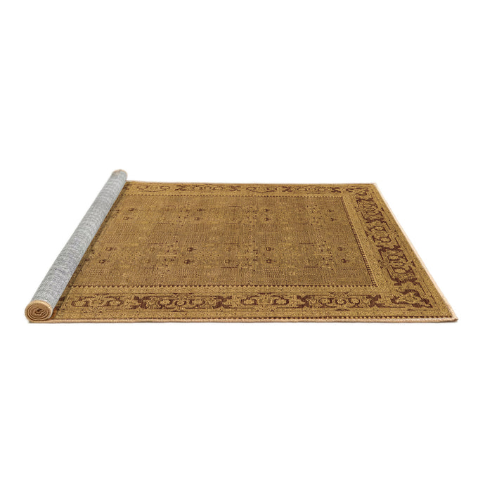 Sideview of Machine Washable Oriental Brown Industrial Rug, wshurb2983brn