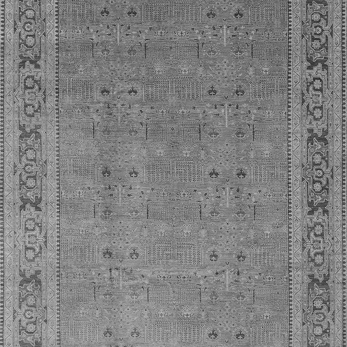 Machine Washable Oriental Gray Industrial Rug, wshurb2983gry