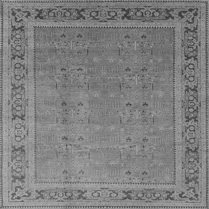 Square Oriental Gray Industrial Rug, urb2983gry