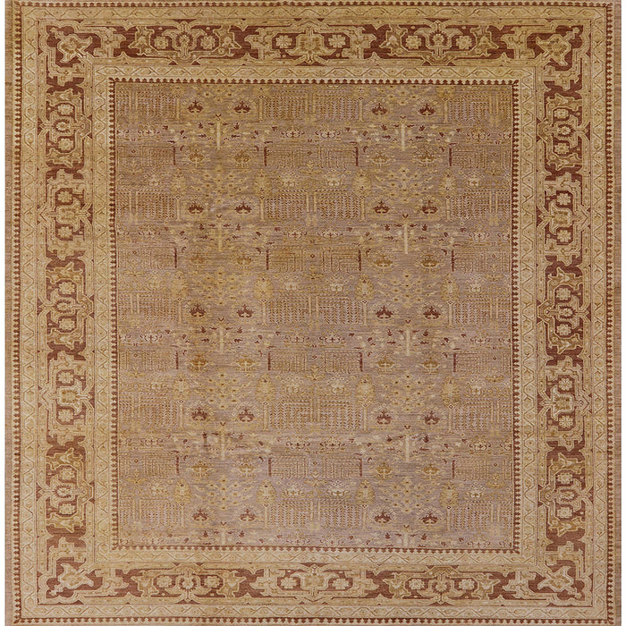 Square Machine Washable Industrial Modern Brown Sand Brown Rug, wshurb2983