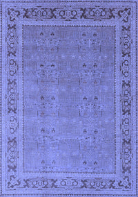 Oriental Blue Industrial Rug, urb2983blu