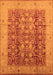 Machine Washable Oriental Orange Traditional Area Rugs, wshurb2984org