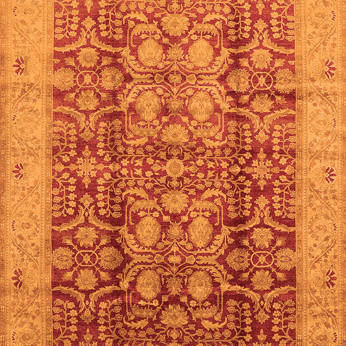 Machine Washable Oriental Orange Traditional Area Rugs, wshurb2984org