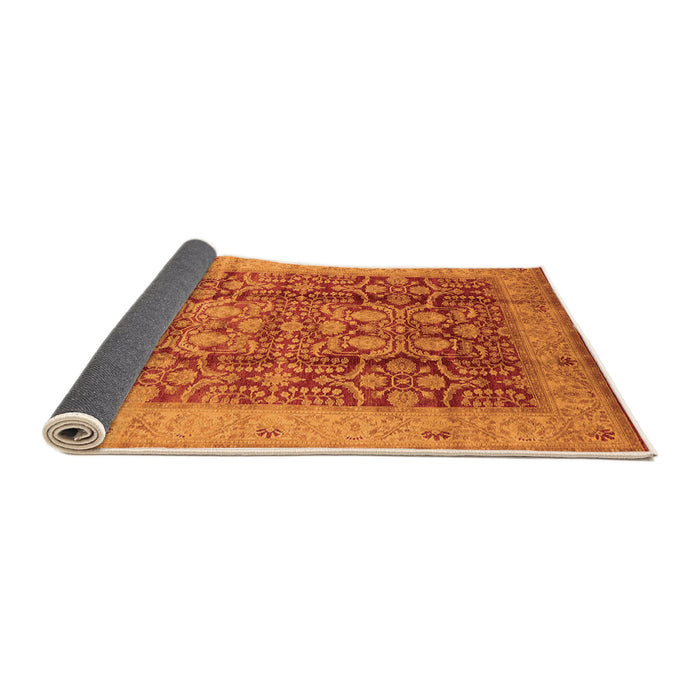 Sideview of Oriental Orange Traditional Rug, urb2984org