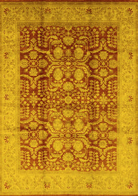 Oriental Yellow Traditional Rug, urb2984yw