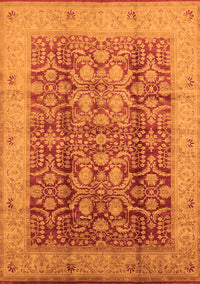 Oriental Orange Traditional Rug, urb2984org
