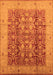 Oriental Orange Traditional Rug, urb2984org