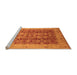 Sideview of Machine Washable Oriental Orange Traditional Area Rugs, wshurb2984org