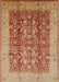 Mid-Century Modern Brown Sand Brown Oriental Rug, urb2984