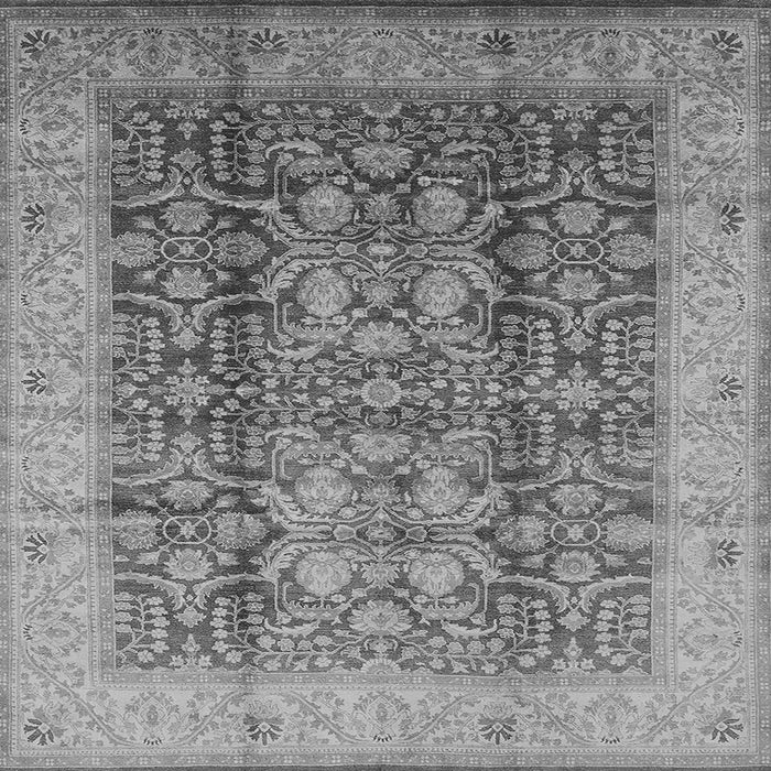 Square Oriental Gray Traditional Rug, urb2984gry
