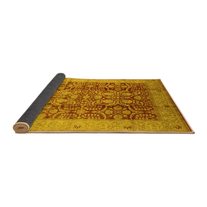 Sideview of Oriental Yellow Traditional Rug, urb2984yw