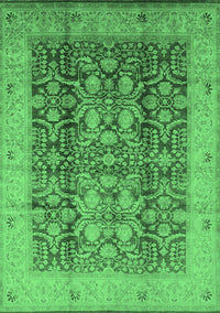 Oriental Emerald Green Traditional Rug, urb2984emgrn