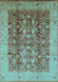 Oriental Light Blue Traditional Rug, urb2984lblu