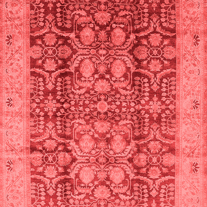 Machine Washable Oriental Red Traditional Rug, wshurb2984red