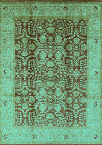 Oriental Turquoise Traditional Rug, urb2984turq
