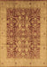 Machine Washable Oriental Brown Traditional Rug, wshurb2984brn