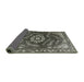 Sideview of Mid-Century Modern Charcoal Gray Oriental Rug, urb2985