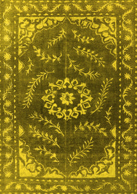 Oriental Yellow Industrial Rug, urb2985yw