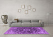 Machine Washable Oriental Purple Industrial Area Rugs in a Living Room, wshurb2985pur