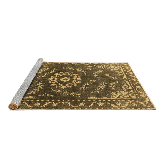 Sideview of Machine Washable Oriental Brown Industrial Rug, wshurb2985brn