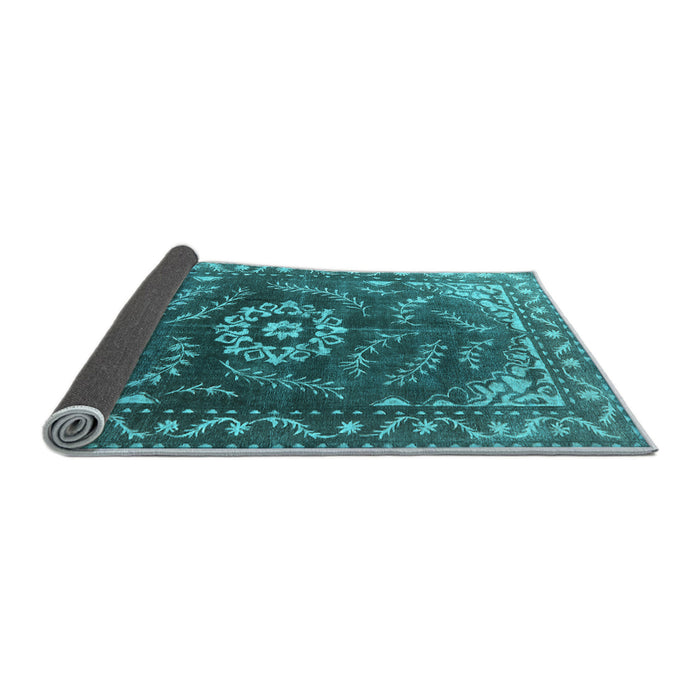 Sideview of Oriental Light Blue Industrial Rug, urb2985lblu