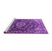 Sideview of Machine Washable Oriental Purple Industrial Area Rugs, wshurb2985pur