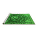 Sideview of Machine Washable Oriental Green Industrial Area Rugs, wshurb2985grn
