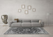 Machine Washable Oriental Gray Industrial Rug in a Living Room,, wshurb2985gry
