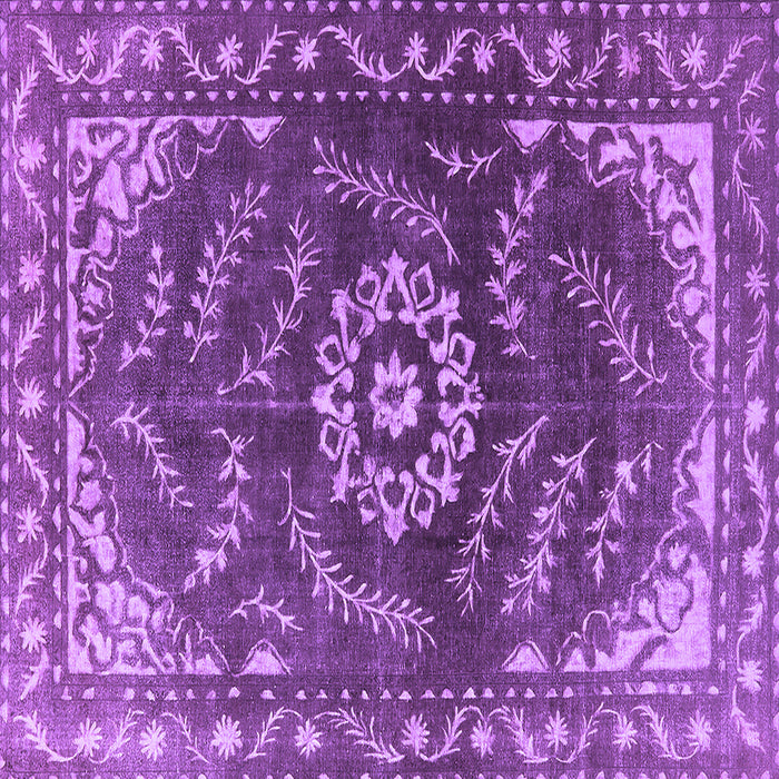 Square Oriental Purple Industrial Rug, urb2985pur