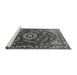 Sideview of Machine Washable Oriental Gray Industrial Rug, wshurb2985gry
