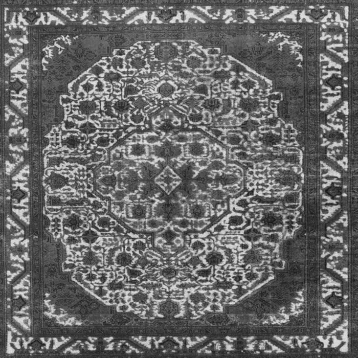 Square Machine Washable Oriental Gray Industrial Rug, wshurb2986gry