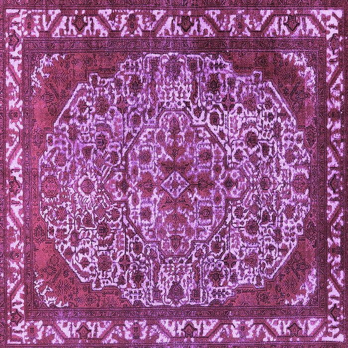 Square Machine Washable Oriental Purple Industrial Area Rugs, wshurb2986pur